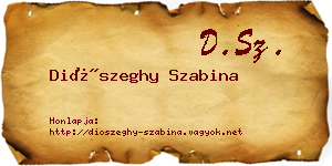 Diószeghy Szabina névjegykártya